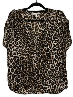 Chaus New York Leopard Print Blouse – Size Large